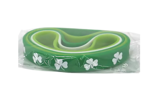 Printed Green Silicone Wristbands