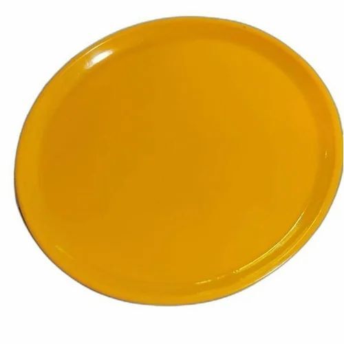 Round Yellow Acrylic Plate