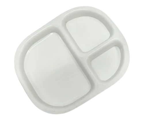 Acrylic 3 Compartment Plate