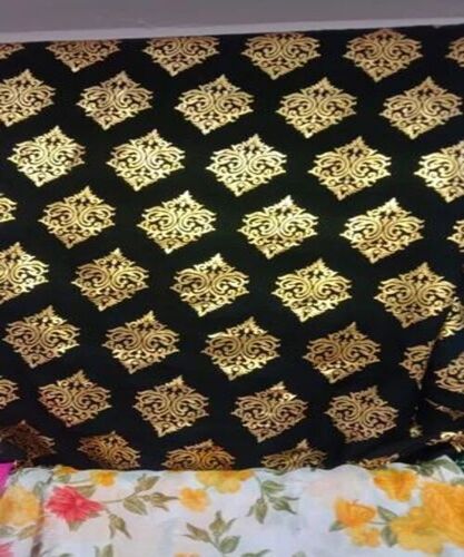 Black Roto Foil Prints Fabric