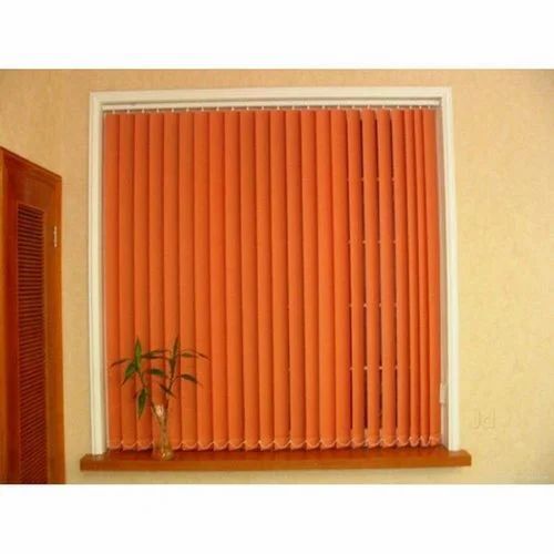 Pvc Orange Vertical Window Blind