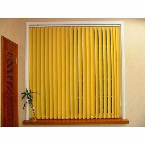 Pvc Yellow Vertical Window Blind