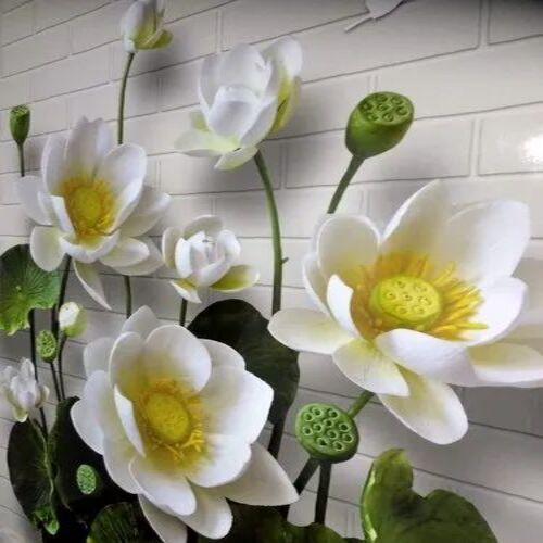 White Flower 3d Wallpaper