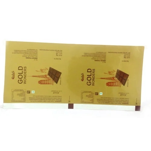 Yellow Printed Packaging Pouch