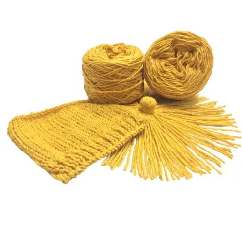 Bio Himalayan Yellow Organic Wool Hand Knitting Yarn 2.0