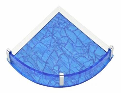 Blue Acrylic Bathroom Corner Shelf