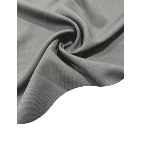 Dark Gray Shiny Satin Woven Polyester Fabric Curtain