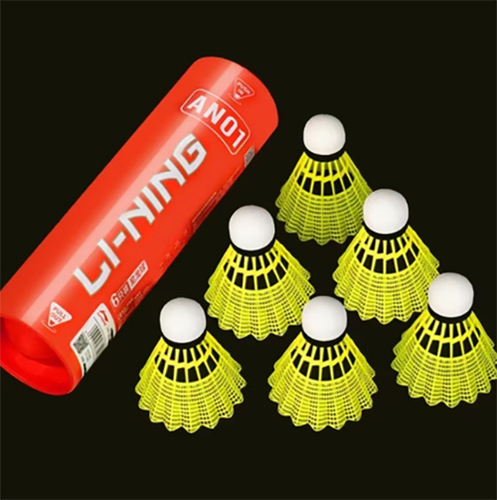 Grade A Li-Ning Premium Nylon Shuttlecocks - Color: Yellow (Base)