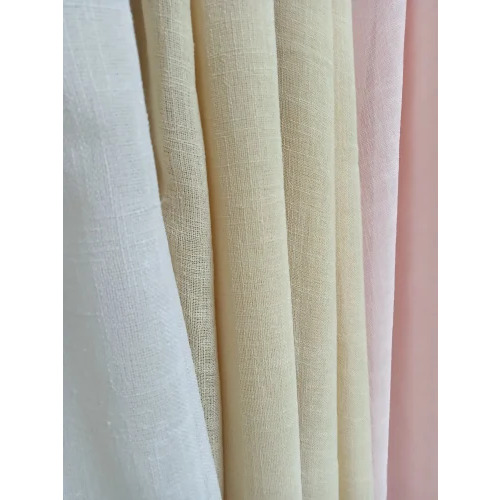 Poly Linen Sheer Curtain Fabric