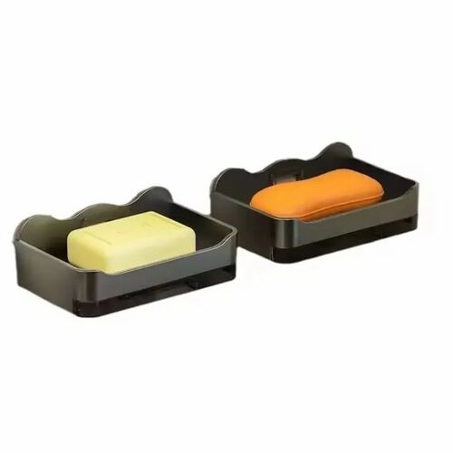 Brown Plastic Double Soap Dish