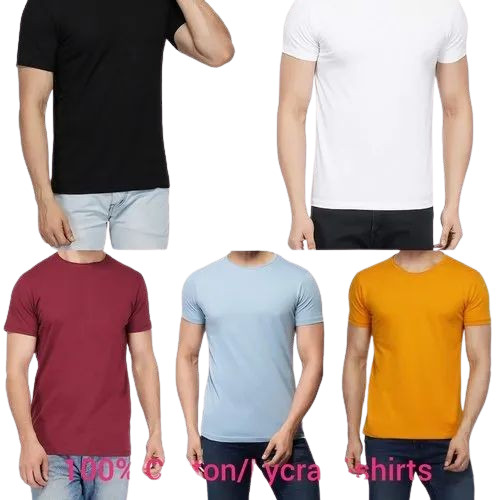 Men Plain Casual Wear T Shirt