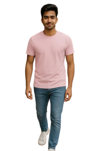 Men Round Neck Plain T Shirt - Age Group: Adults