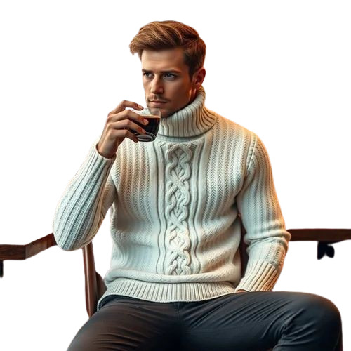 Men White Sweater