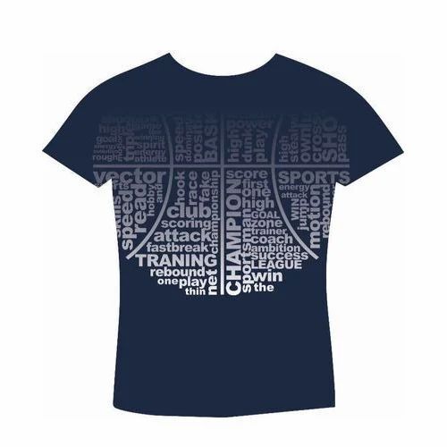 Mens Round Neck Printed T Shirt