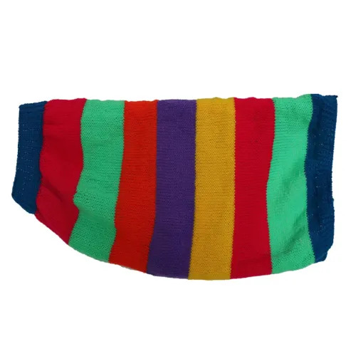 Multicolor Sleeveless Wool Plain Dog Sweater