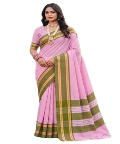 Pink Fancy Cotton Sarees
