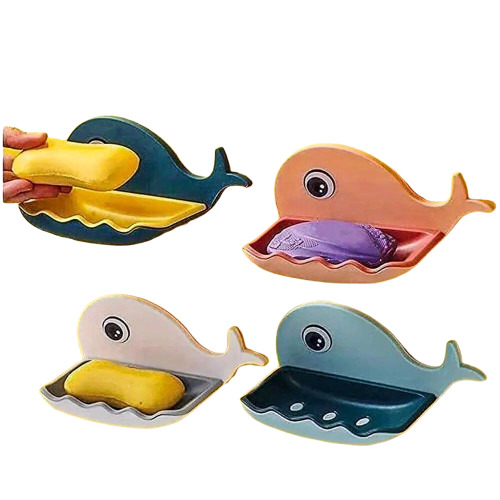 Plastic Fish Design Soap Dish Holder