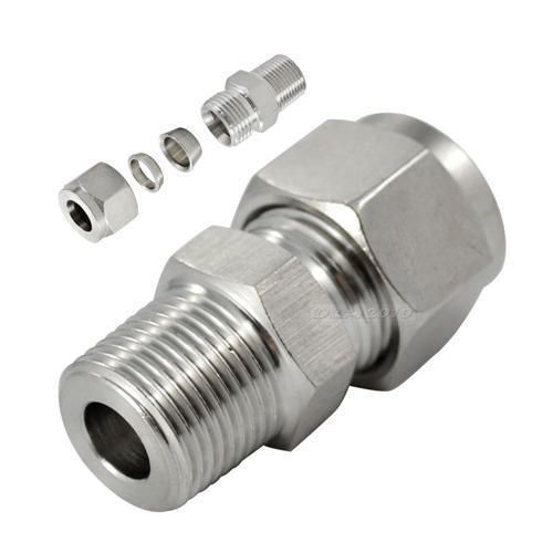 Silver Stainless Steel Male Connector