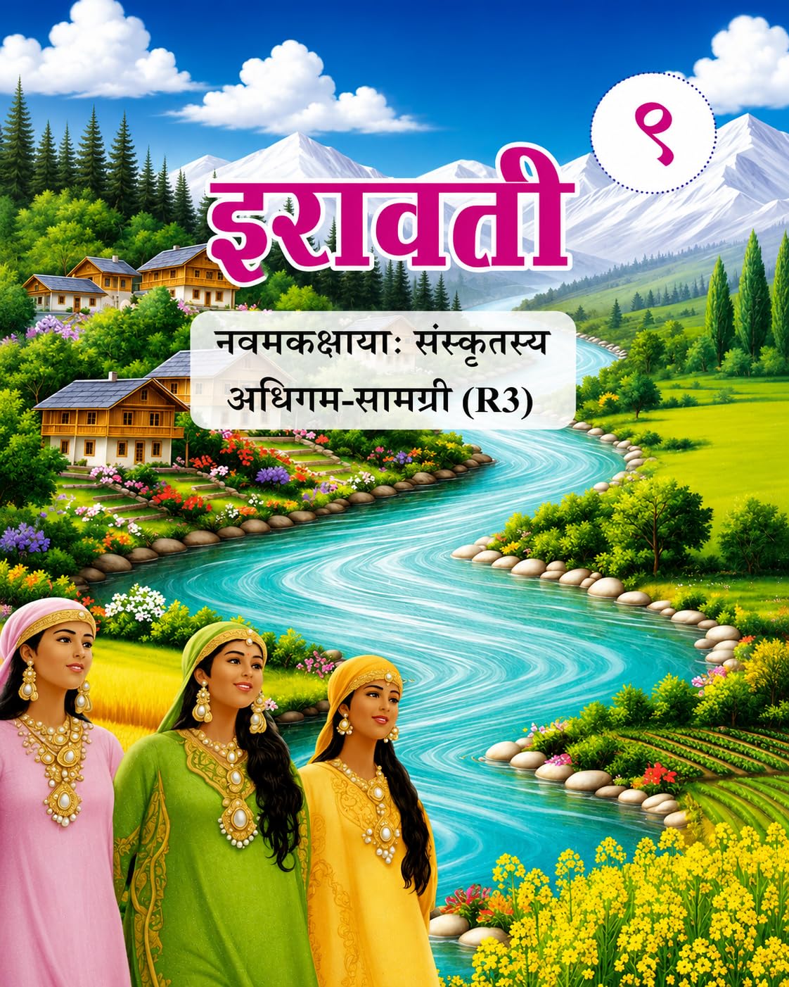 Iravati Sanskrit Class 9 NCERT Book - Cardboard Board, A4 Size | Step by Step Grammar, Verse Translation, Exercises, Exam Preparation