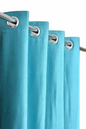 Polyester Plain Blue Curtain