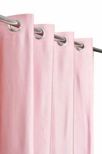 Polyester Plain Pink Curtain