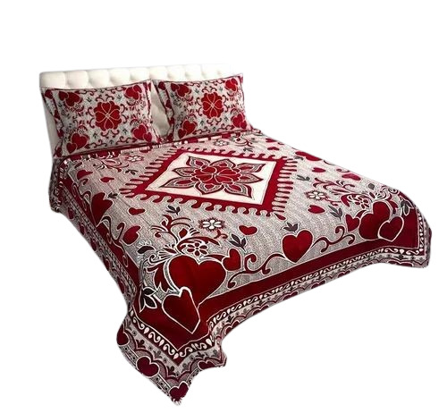 Velvet Printed Double Bedsheet
