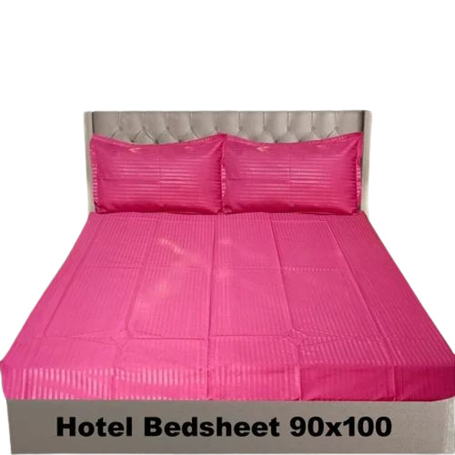 Vibrant Pink Color Hotel Double Bedsheet