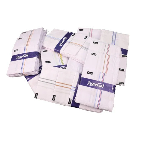 White Cotton Handkerchief - Age Group: Adults