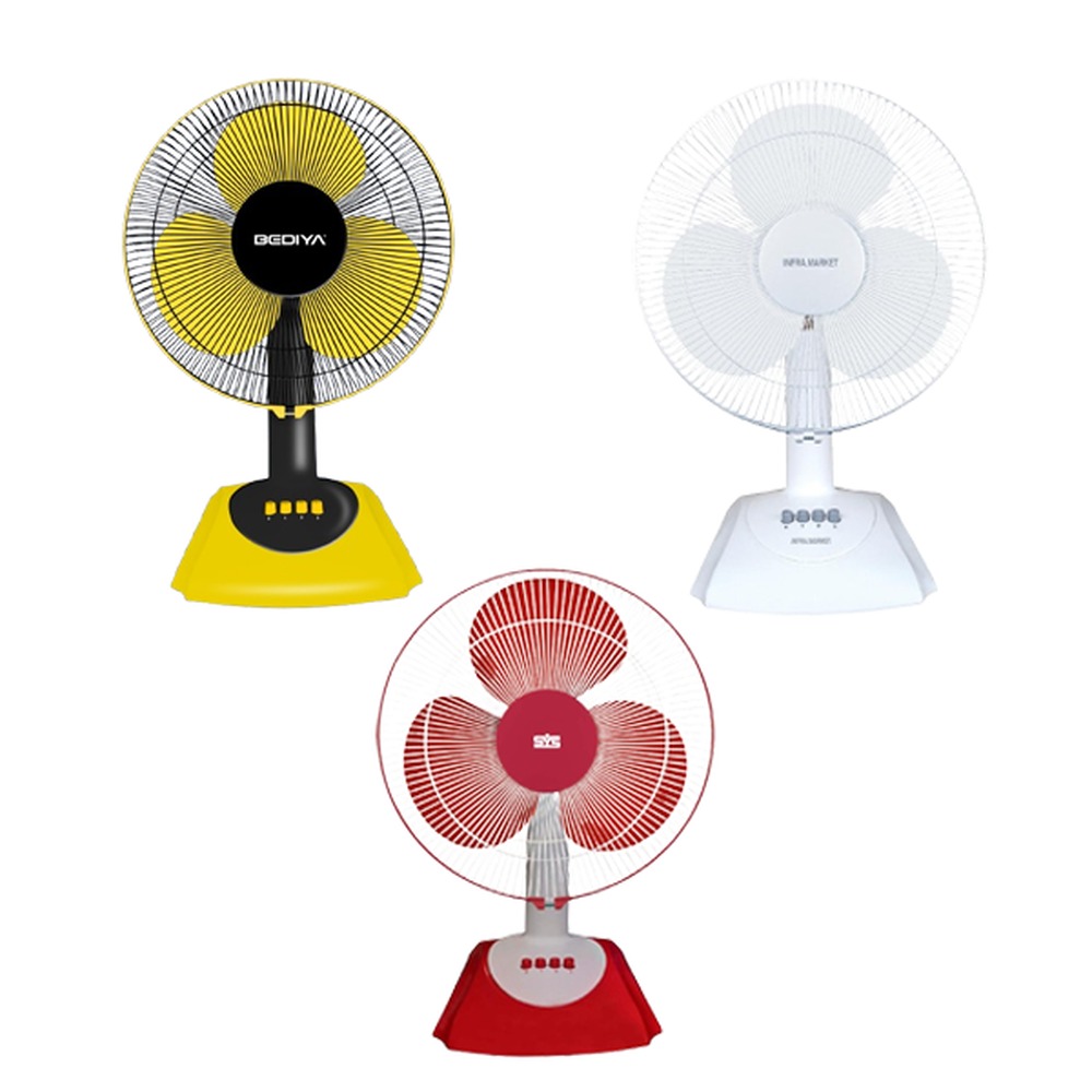16 Inch Plastic Table Fan Fantasy - Color: Multicolor