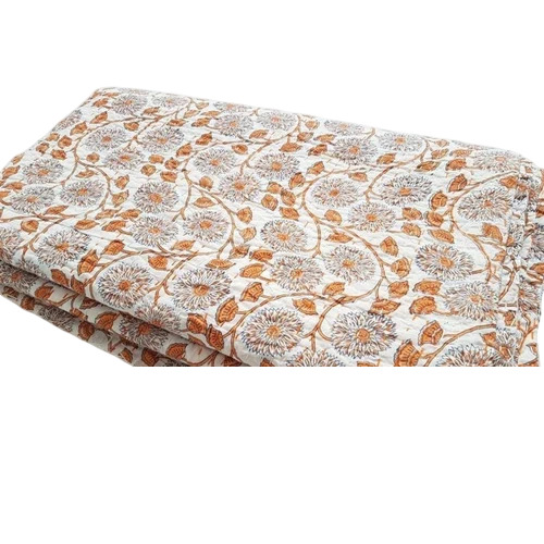 Hand Block Printed Handmade Kantha Bed Sheet