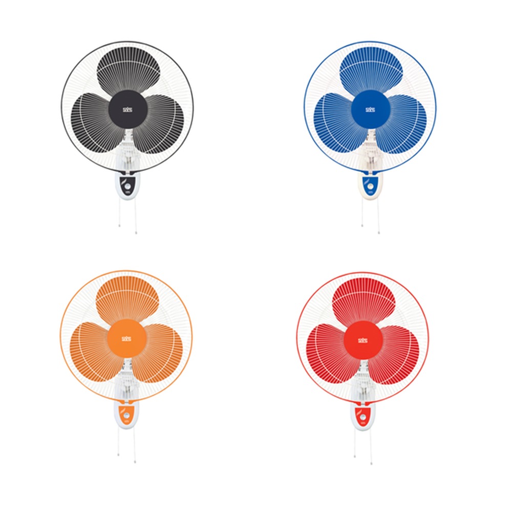 Plastic Wall Fan 12 16 Inch Rainbow - Color: Multicolor
