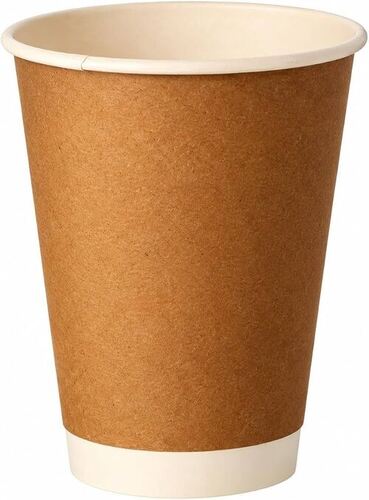 Plain Brown Disposable Paper Coffee Cup