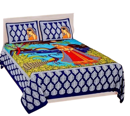 Printed Jaipuri Cotton Bed Sheet