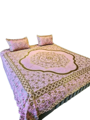 Printed Queen Size Bed Sheet - Color: Multi Color