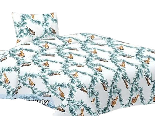 Cotton Floral Printed Single Bedsheet - Design Type: Modern