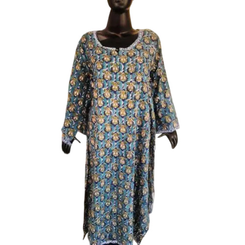 Hand Printed Semi Stitched Kurtis