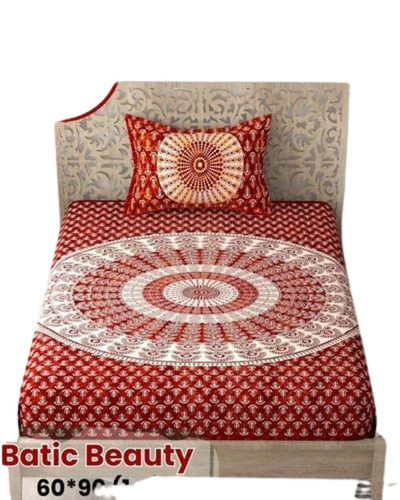 Sanganeri Printed Cotton Single Bed Sheet