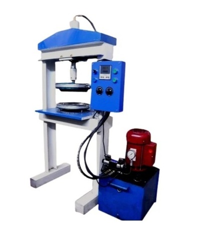 Semi-Automatic Single Die Hydraulic Paper Plate Machine - Mild Steel, 14 Inch Plate, 2 HP Motor | 1500-2500 Pcs/Hr, Single Cylinder, 350 Kg