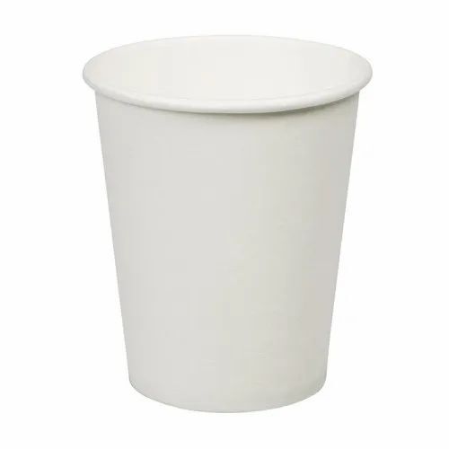 White Plain Disposable Paper Tea Cup