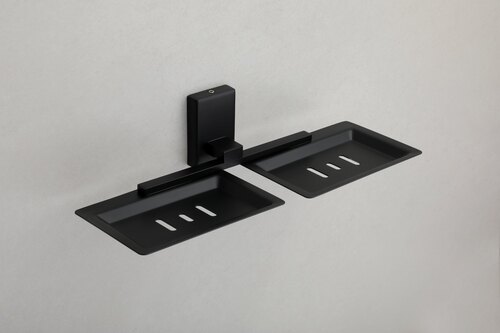 Black Stainless Steel Double Soap Dish