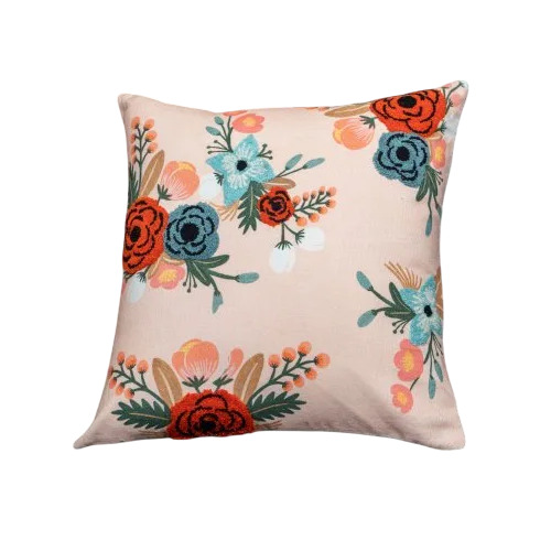 Cotton Hand Embroidery Cushion Cover