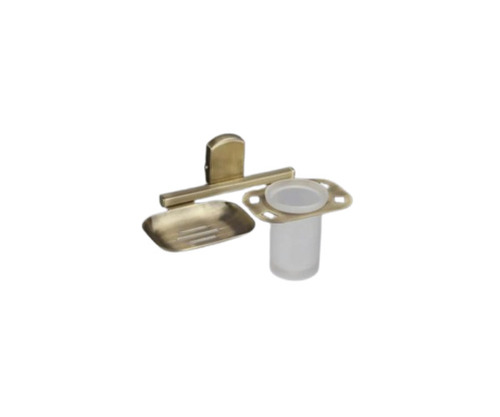 Soap Dish With Stainless Steel Toothbrush Holder