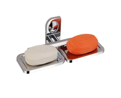Square Stainless Steel Double Soap Dish