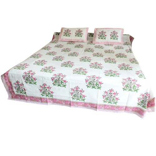 Hand Block Printed Linen Bedsheet