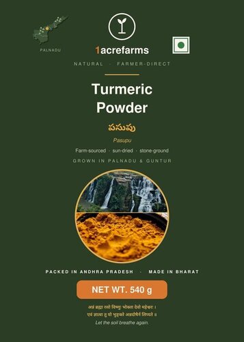1acrefarms Stone Ground Turmeric Powder 540g Pouch