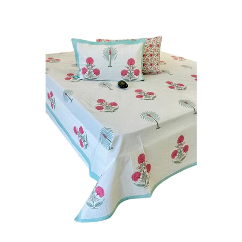 Cotton Marigold Mandala Hand Block Printed Double Bedsheet