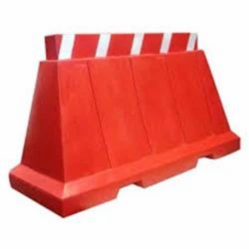 Road Safety Barrier - Plastic, Standard Size, Red | Floor Mount, Easy Install, Water Resistant, Low Maintenance