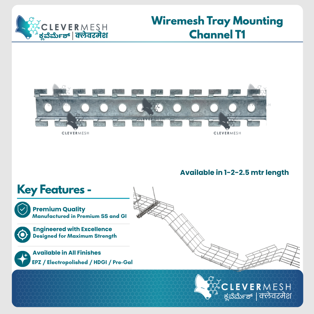 Wiremesh Tray Mounting Channel