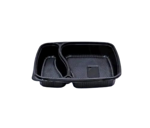 2 Compartment Rectangular Disposable Meal Tray