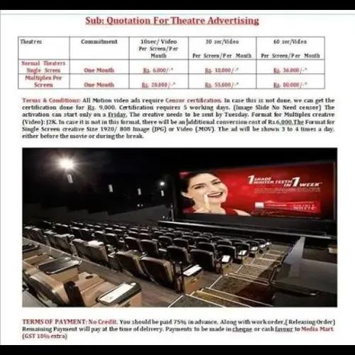 Theater Advertisement Services